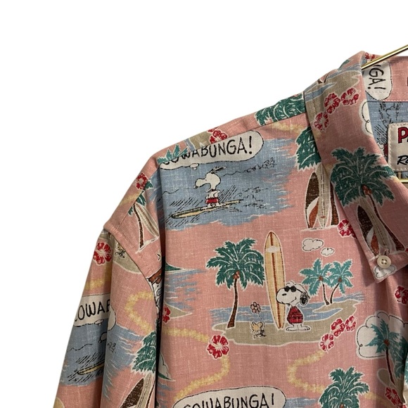 Peanuts X Reyn Spooner Cotton Classic Button-Down Shirt Size 2XL - Picture 4 of 8